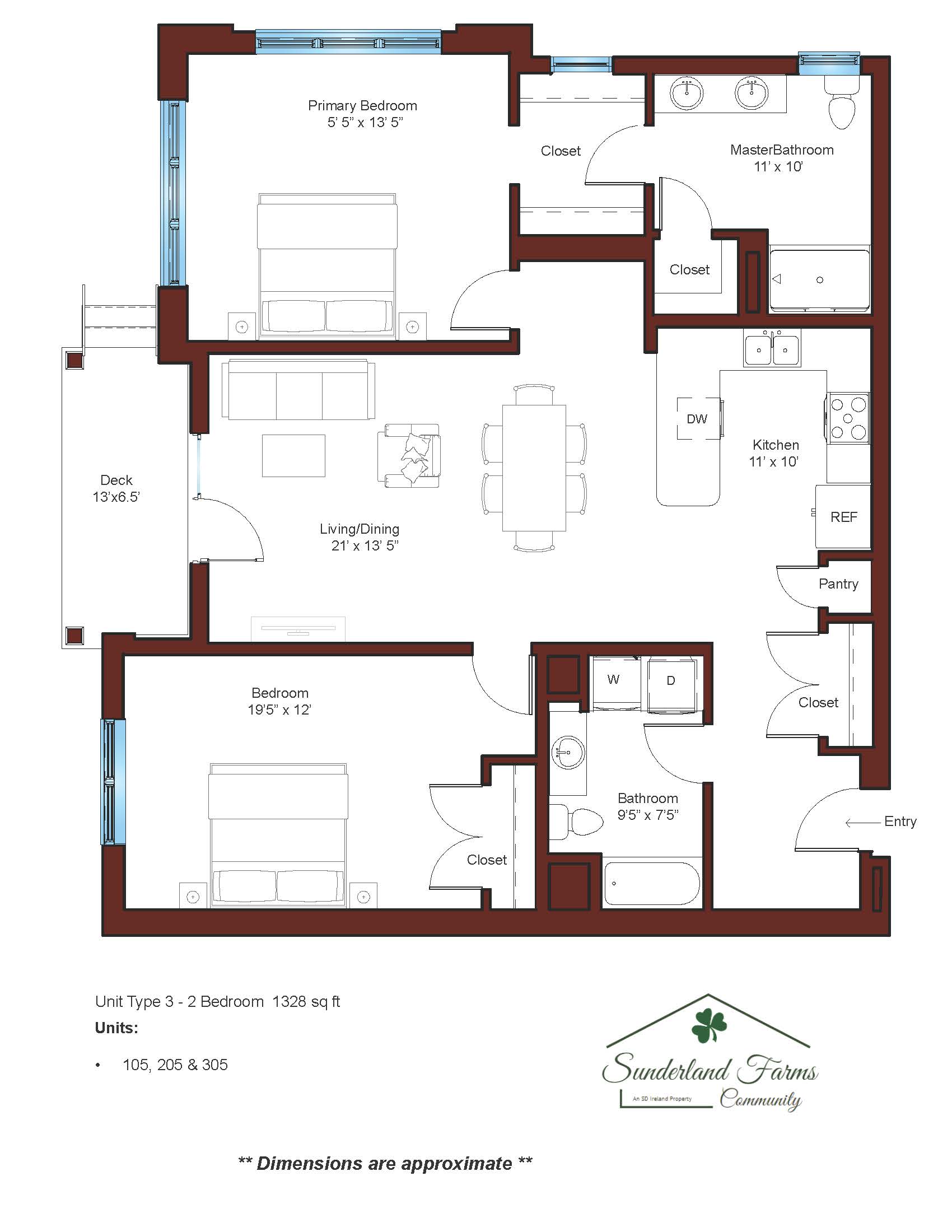 Aiken Street Flat Unit A Floorplan