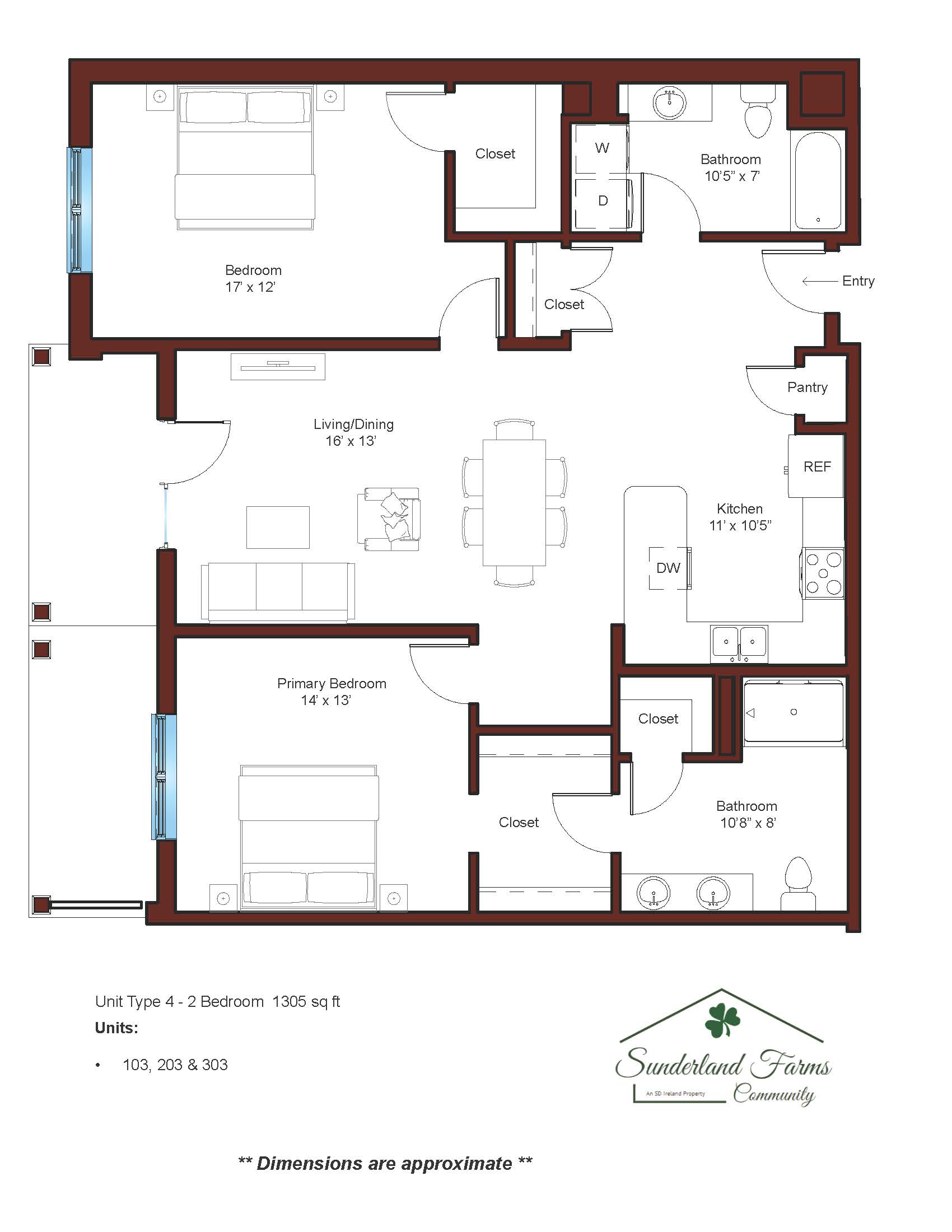 Aiken Street Flat Unit A Floorplan